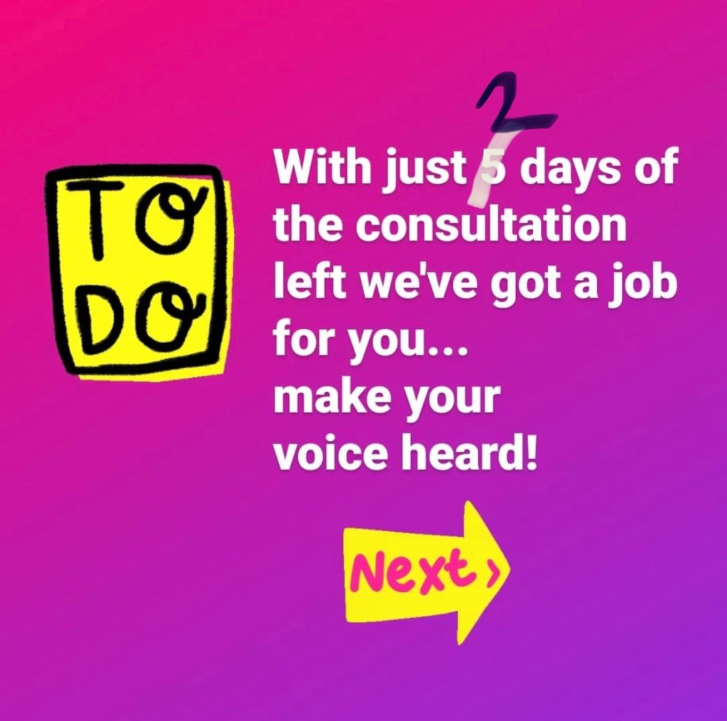 With just 2 days of the consultation left we've got a job for you...make your voice heard! 